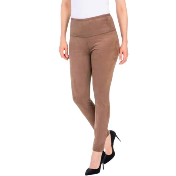 Hilary Radley faux suede stretchy leggings, highwaist tummy control, S , NWOT - Picture 1 of 11